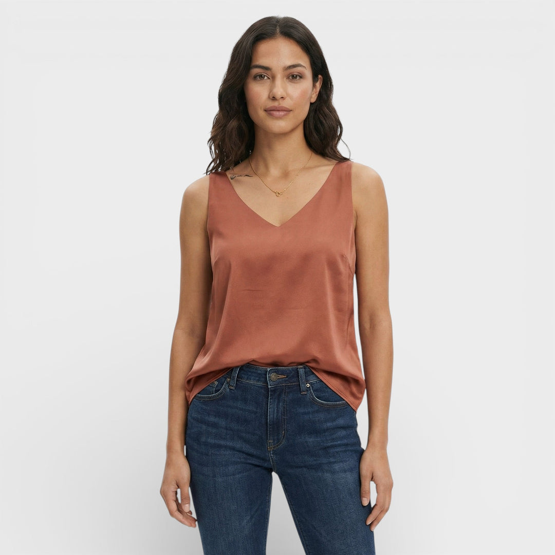 Top Décolleté V Femme Élégant
