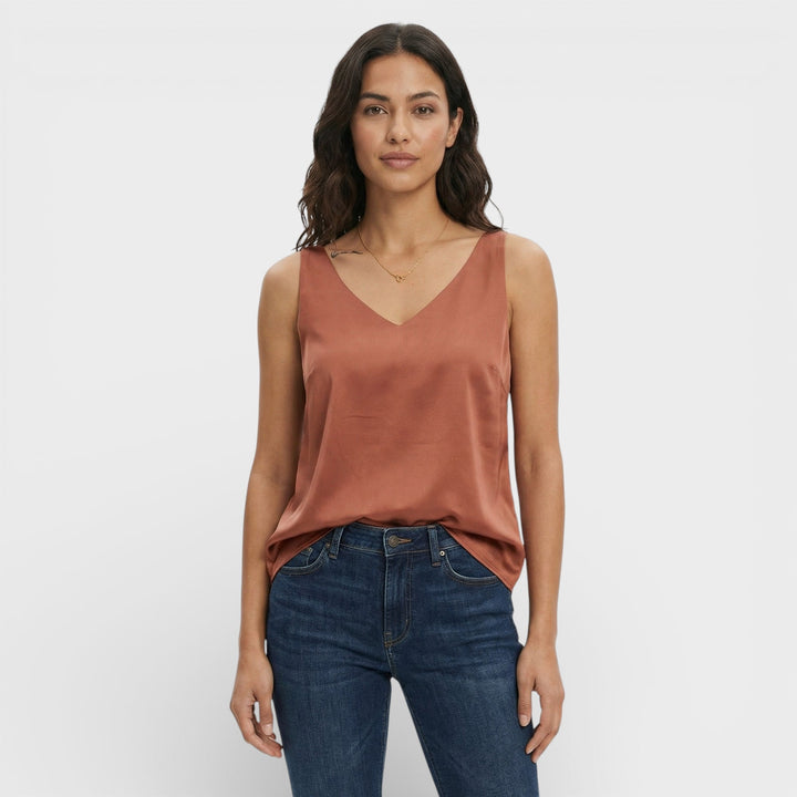 Top Décolleté V Femme Élégant