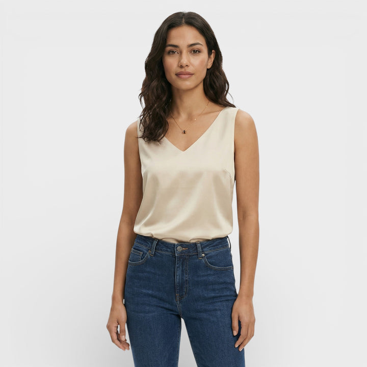 Top Décolleté V Femme Élégant