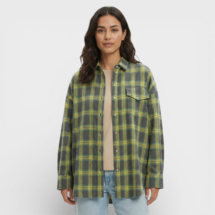 Chemise Vintage Carreaux Oversize Femme