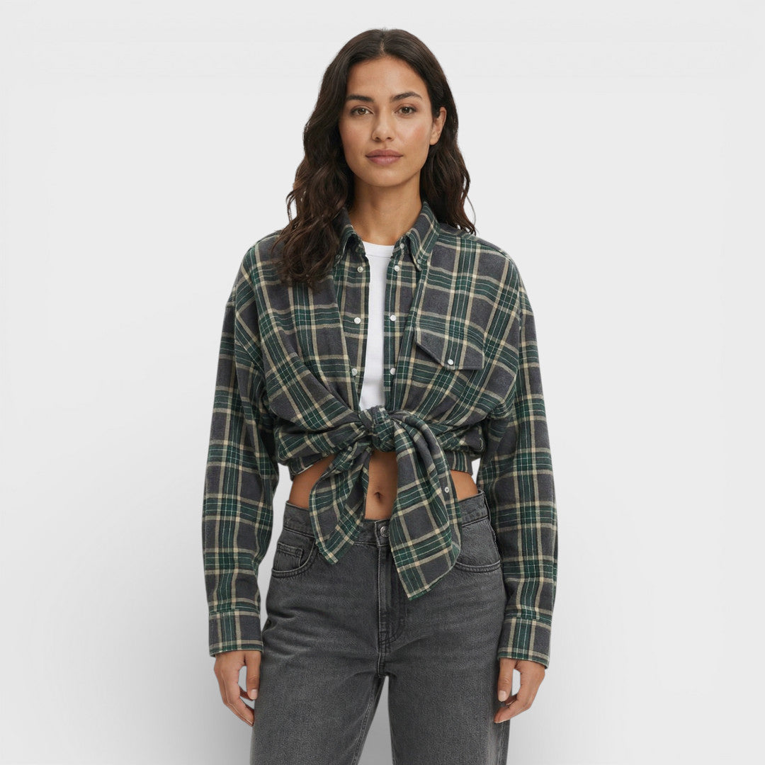 Chemise Vintage Carreaux Oversize Femme