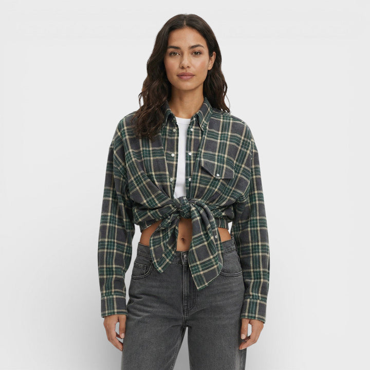 Chemise Vintage Carreaux Oversize Femme