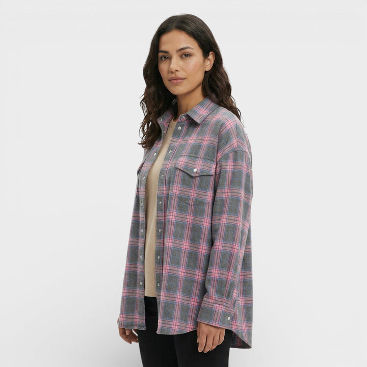 Chemise Vintage Carreaux Oversize Femme