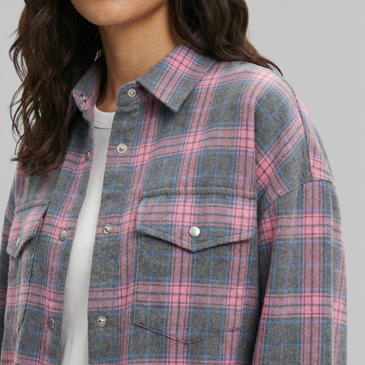 Chemise Vintage Carreaux Oversize Femme