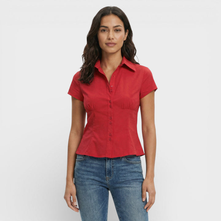 Chemise Carreaux Manche Courte Femme