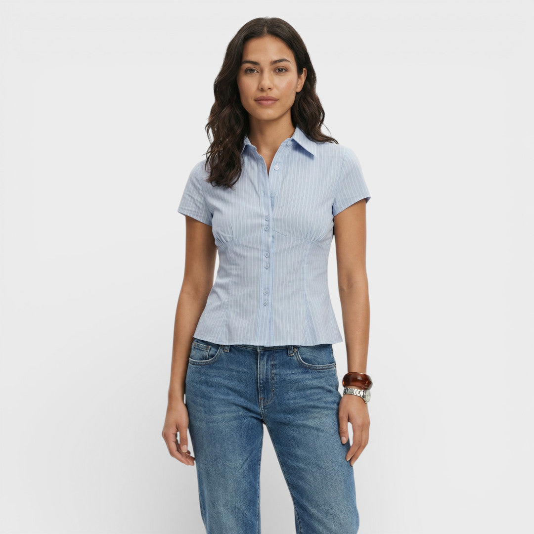 Chemise Carreaux Manche Courte Femme