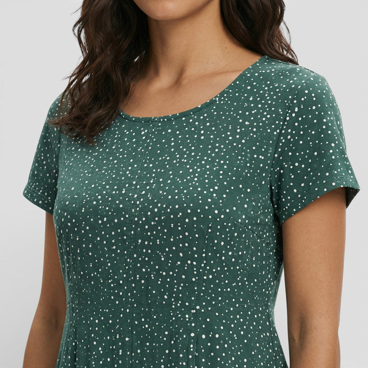 Robe Mini Verte Florale Légère