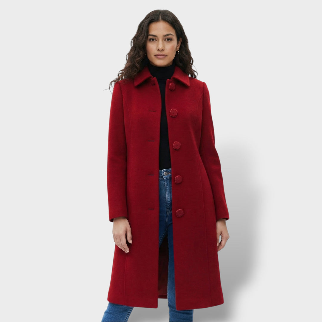 Manteau Long Boutons Hiver Femme