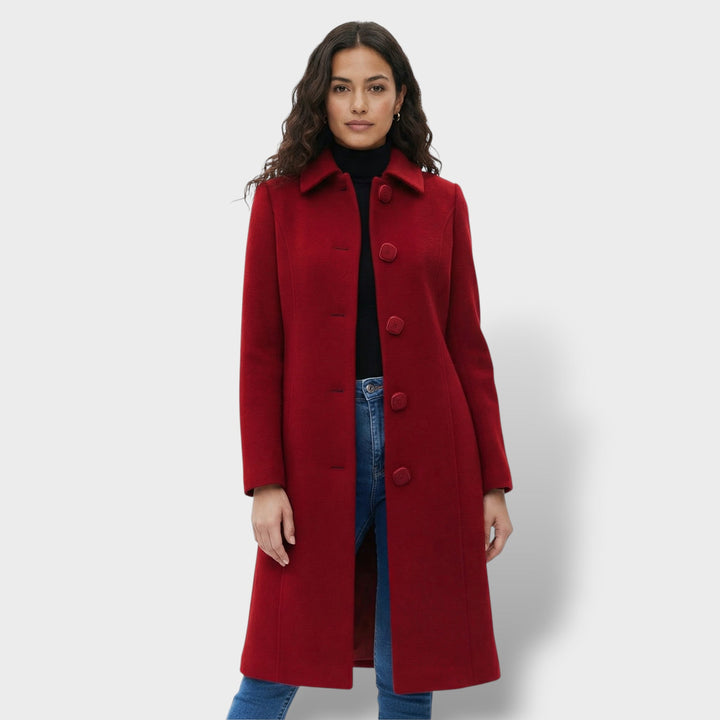 Manteau Long Boutons Hiver Femme
