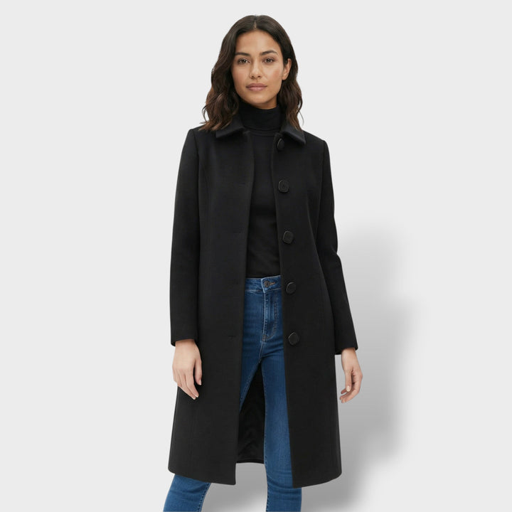 Manteau Long Boutons Hiver Femme