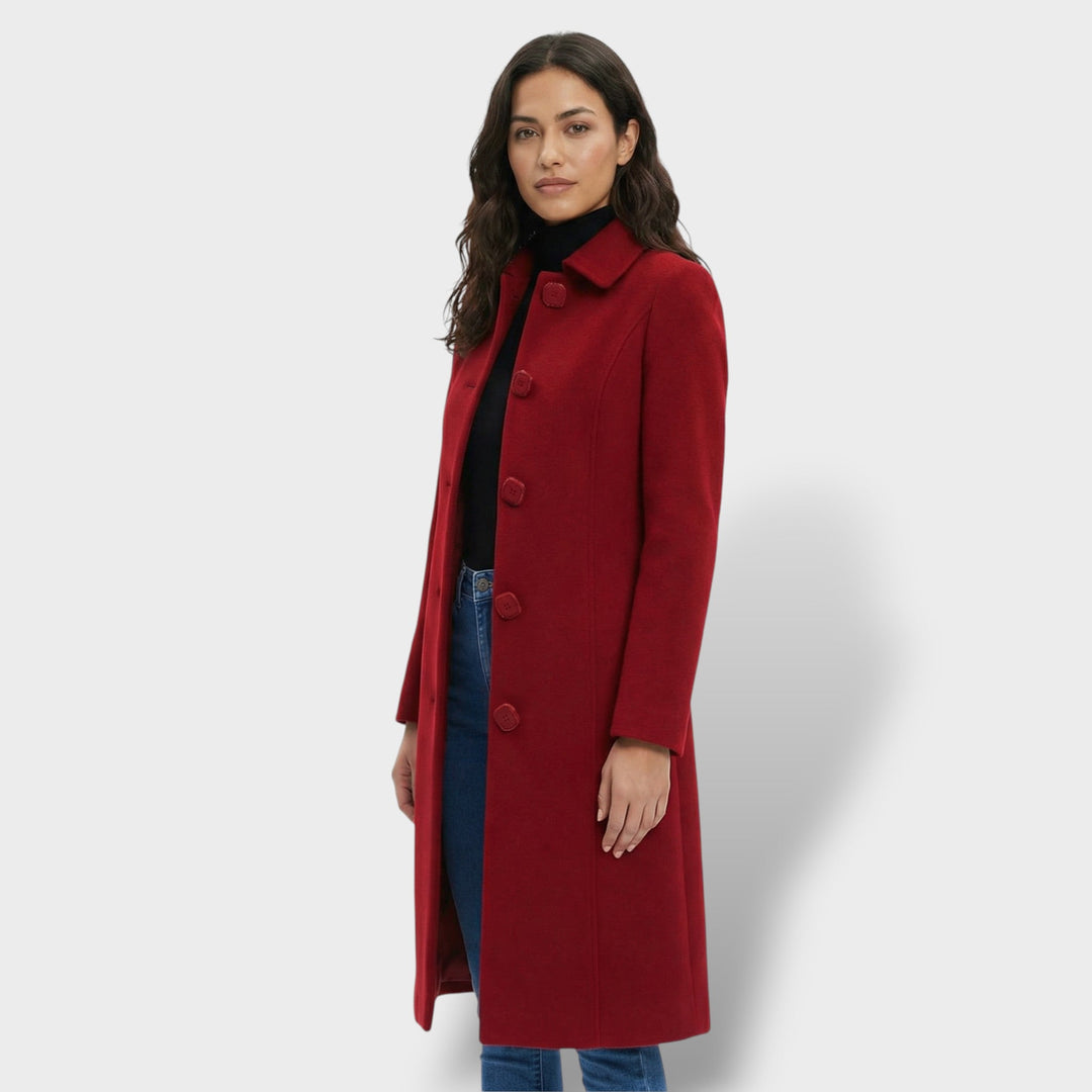 Manteau Long Boutons Hiver Femme