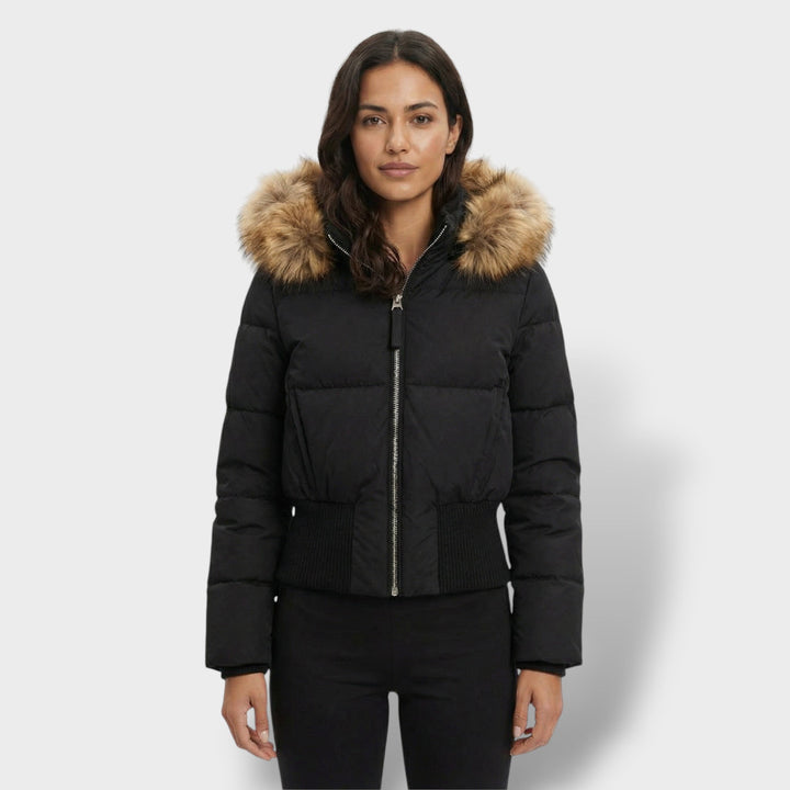 Veste Matelassée Capuche Fourrure Femme