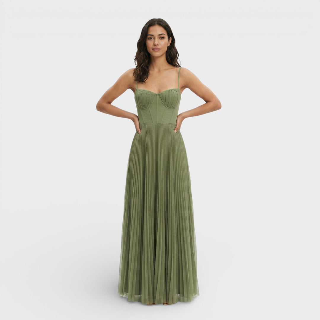 Robe Midi Plissée Invitée