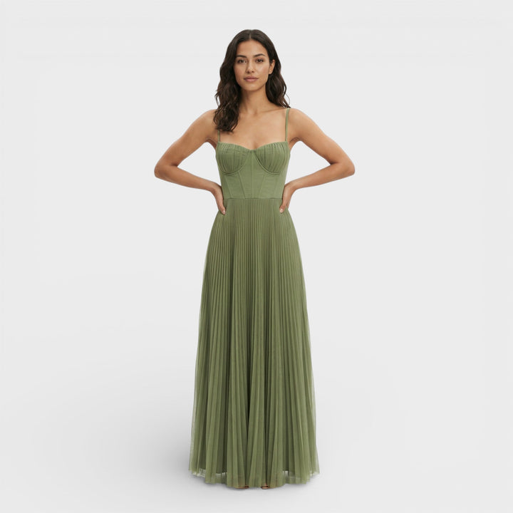 Robe Midi Plissée Invitée