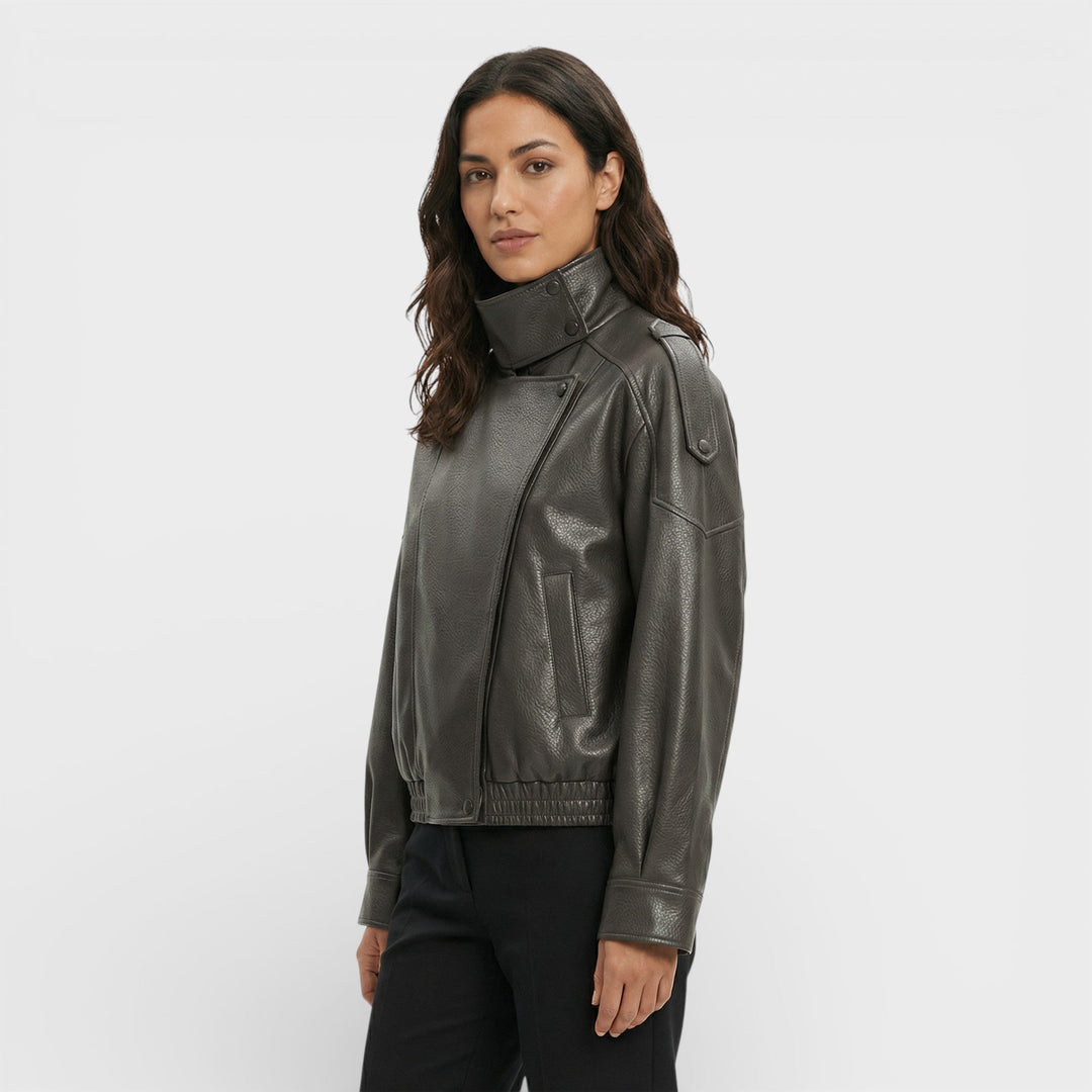Veste Moto Similicuir Femme