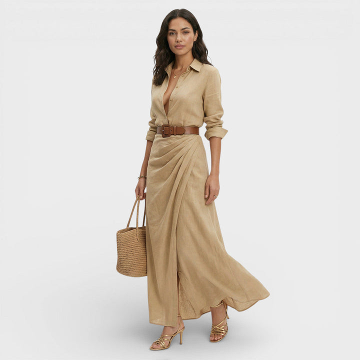 Robe Chemise Longue Femme Élégante