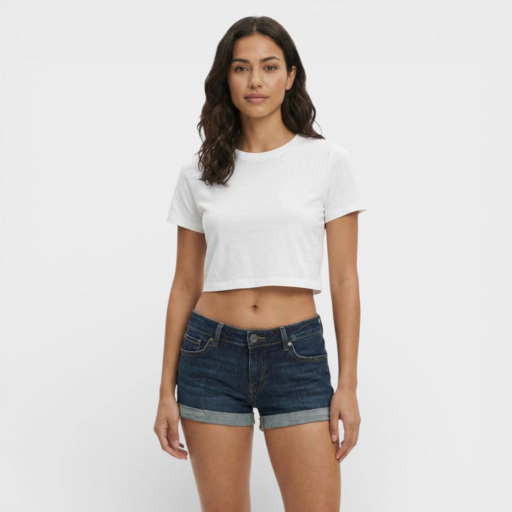 Short Jean Ajusté Femme Taille Basse