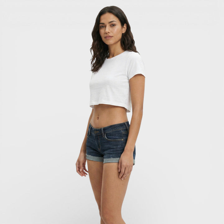 Short Jean Ajusté Femme Taille Basse