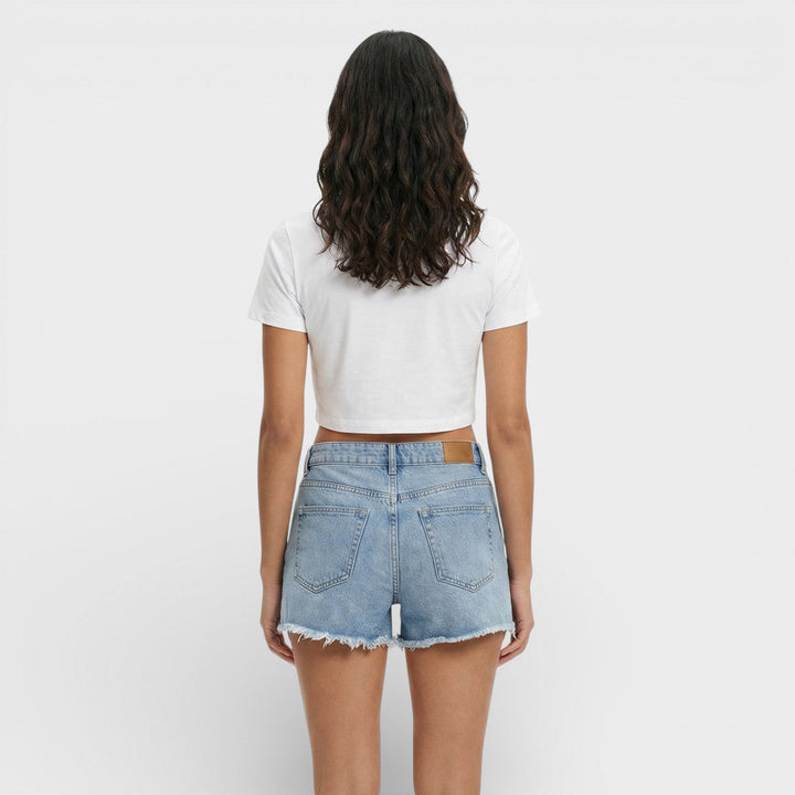 Short Jean Déchiré Femme