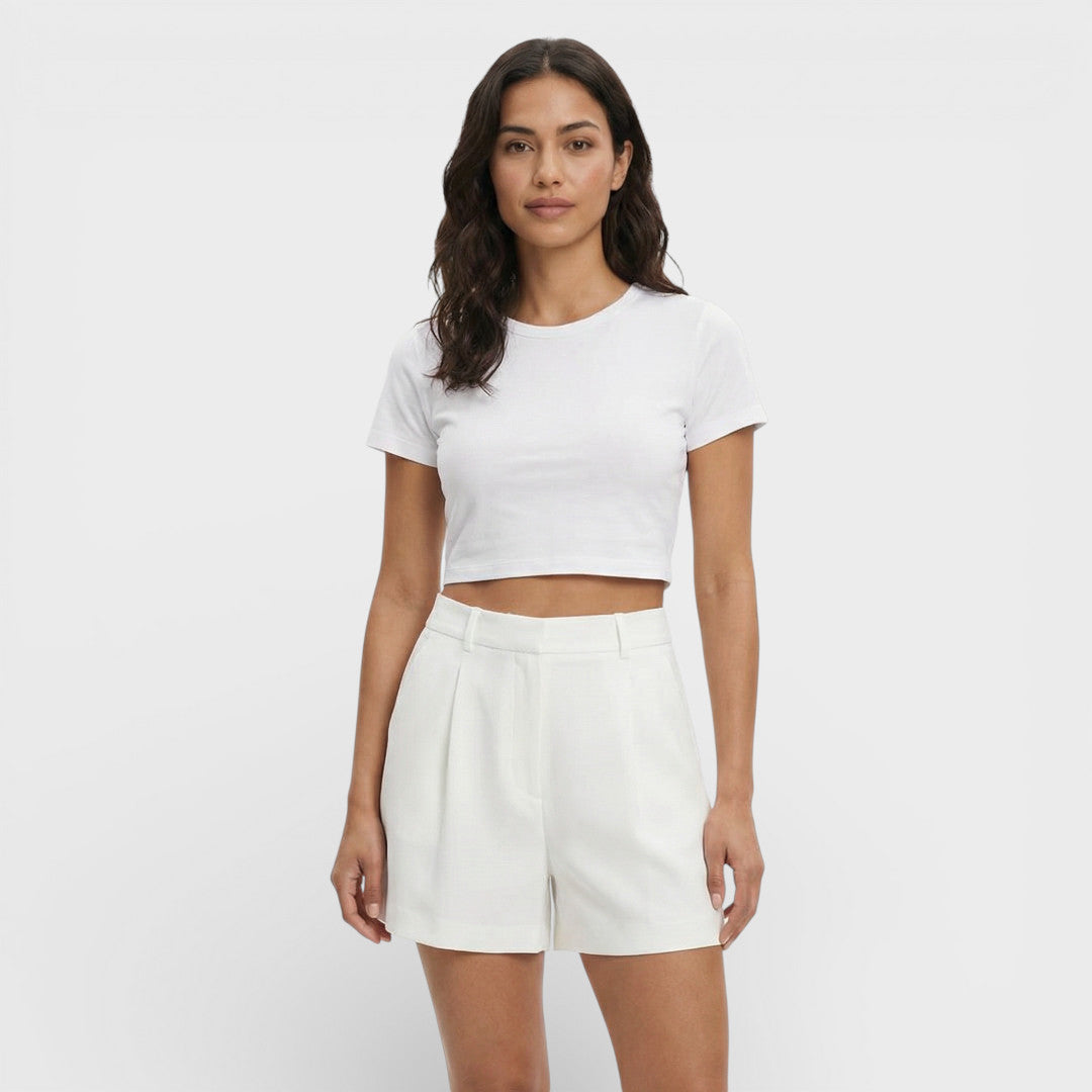 Short Vintage Taille Haute Femme