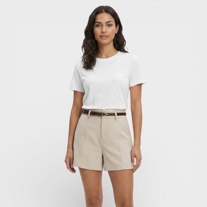 Short Femme Taille Haute Avec Ceinture