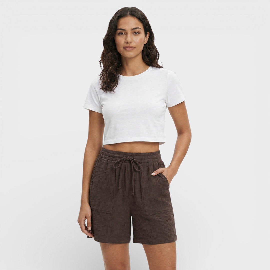 Short Femme Taille Haute Ample