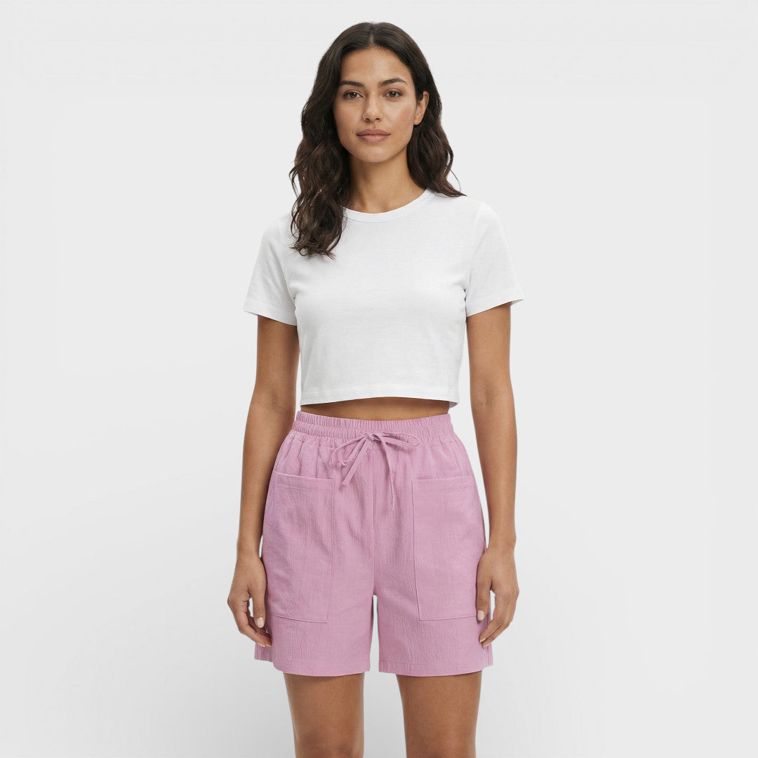 Short Femme Taille Haute Ample
