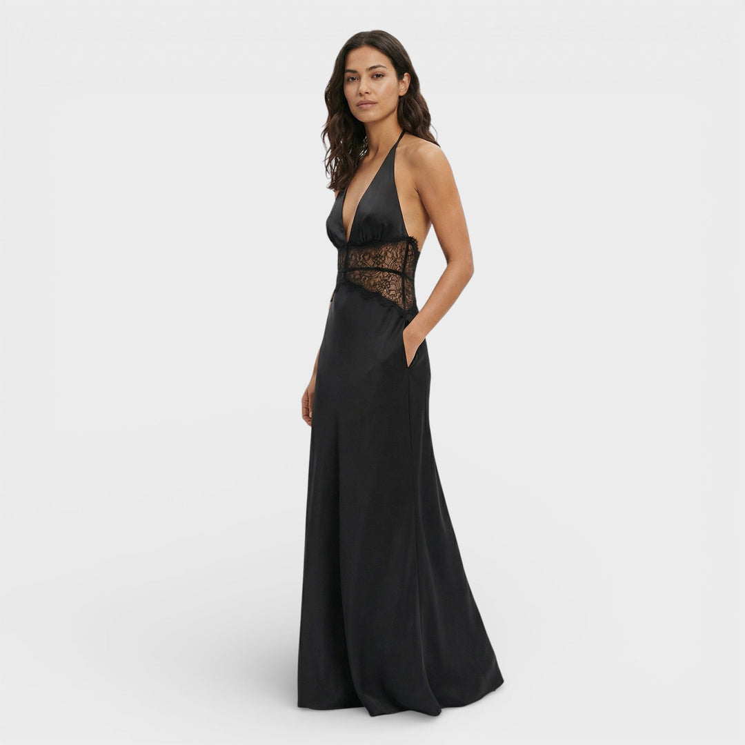 Robe Longue Halter Dos Ouvert