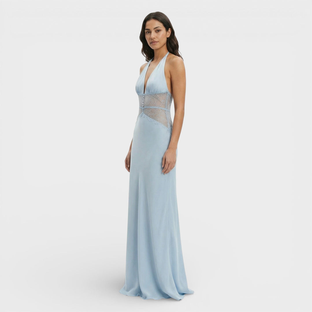 Robe Longue Halter Dos Ouvert