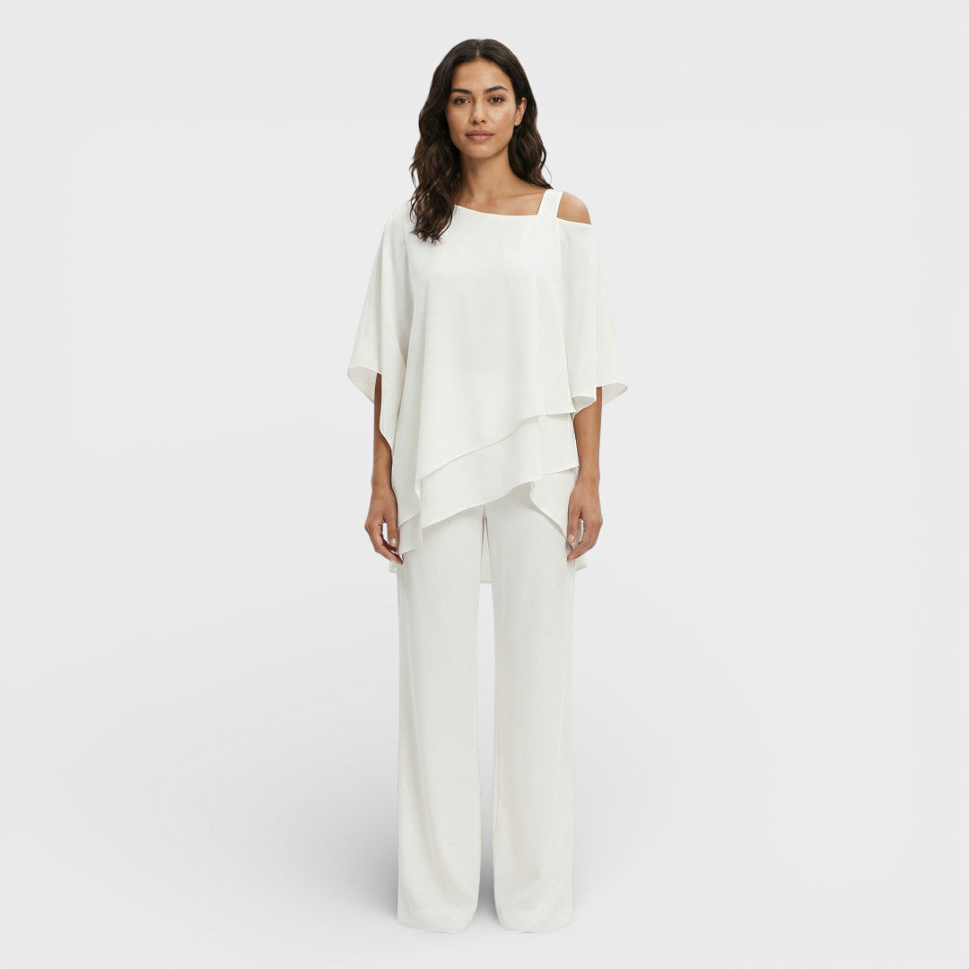Ensemble Élégant Blouse Et Pantalon