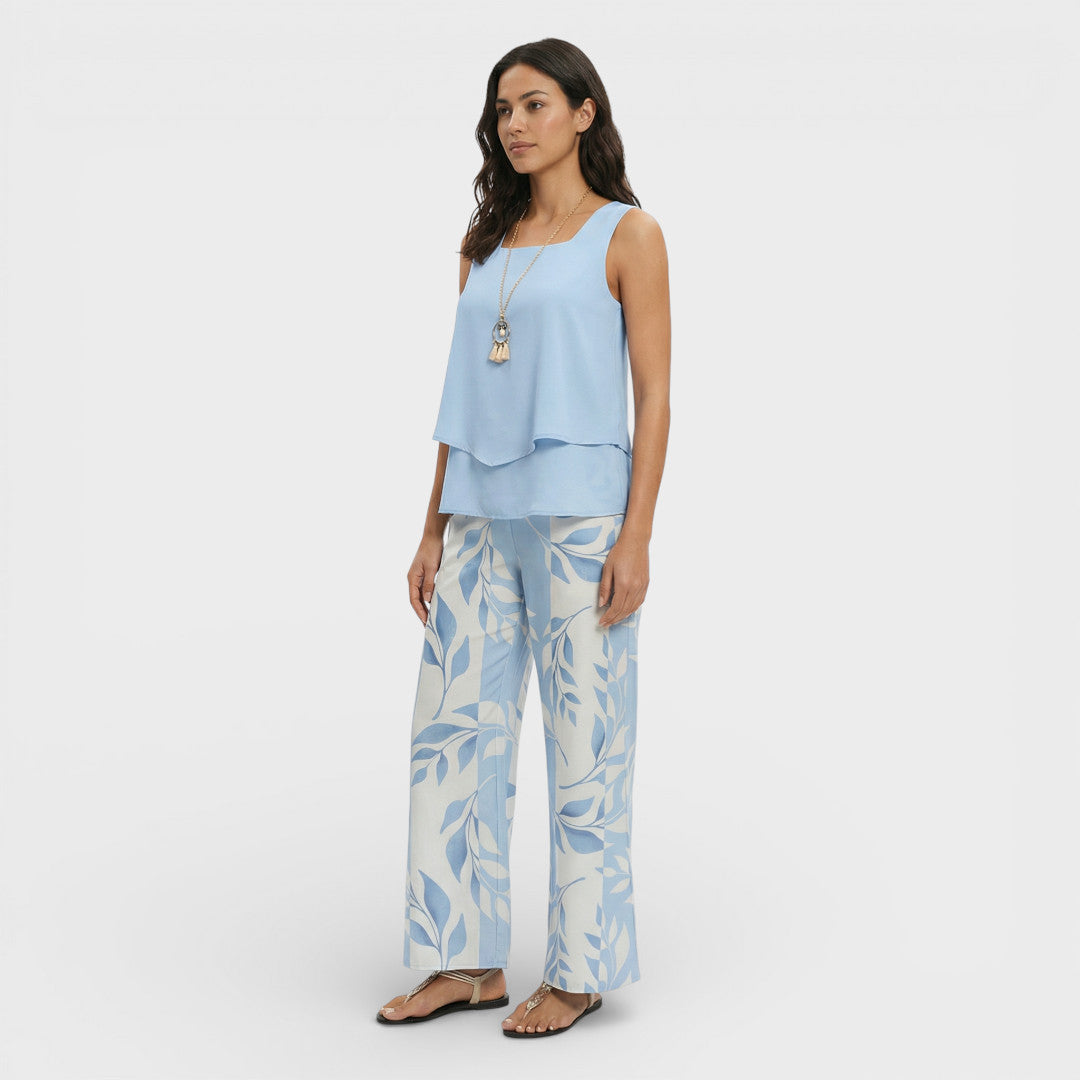 Ensemble Femme Top Et Pantalon Large