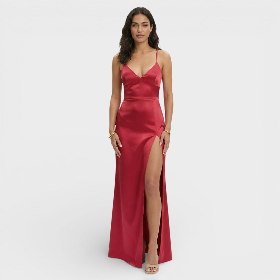 Robe Maxi Fente Élégante Femme