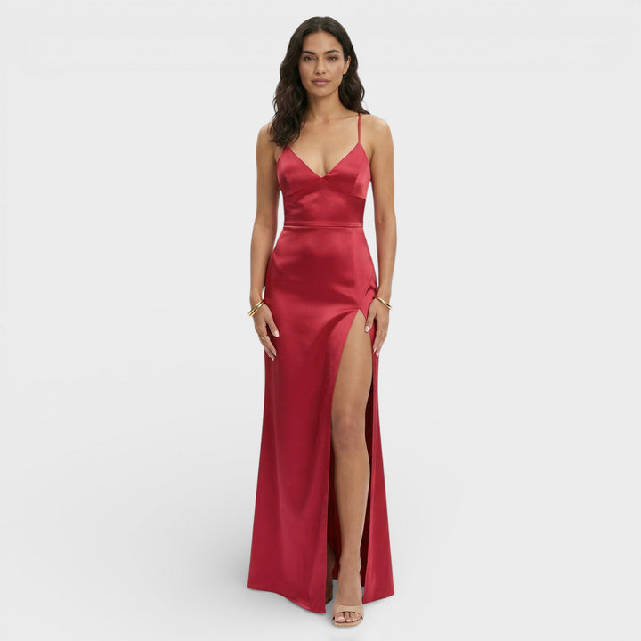 Robe Maxi Fente Élégante Femme