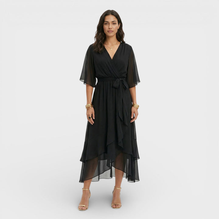 Robe Décolleté V Femme Élégante