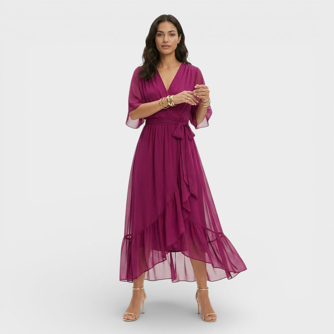 Robe Décolleté V Femme Élégante