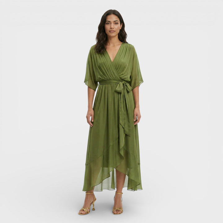 Robe Décolleté V Femme Élégante