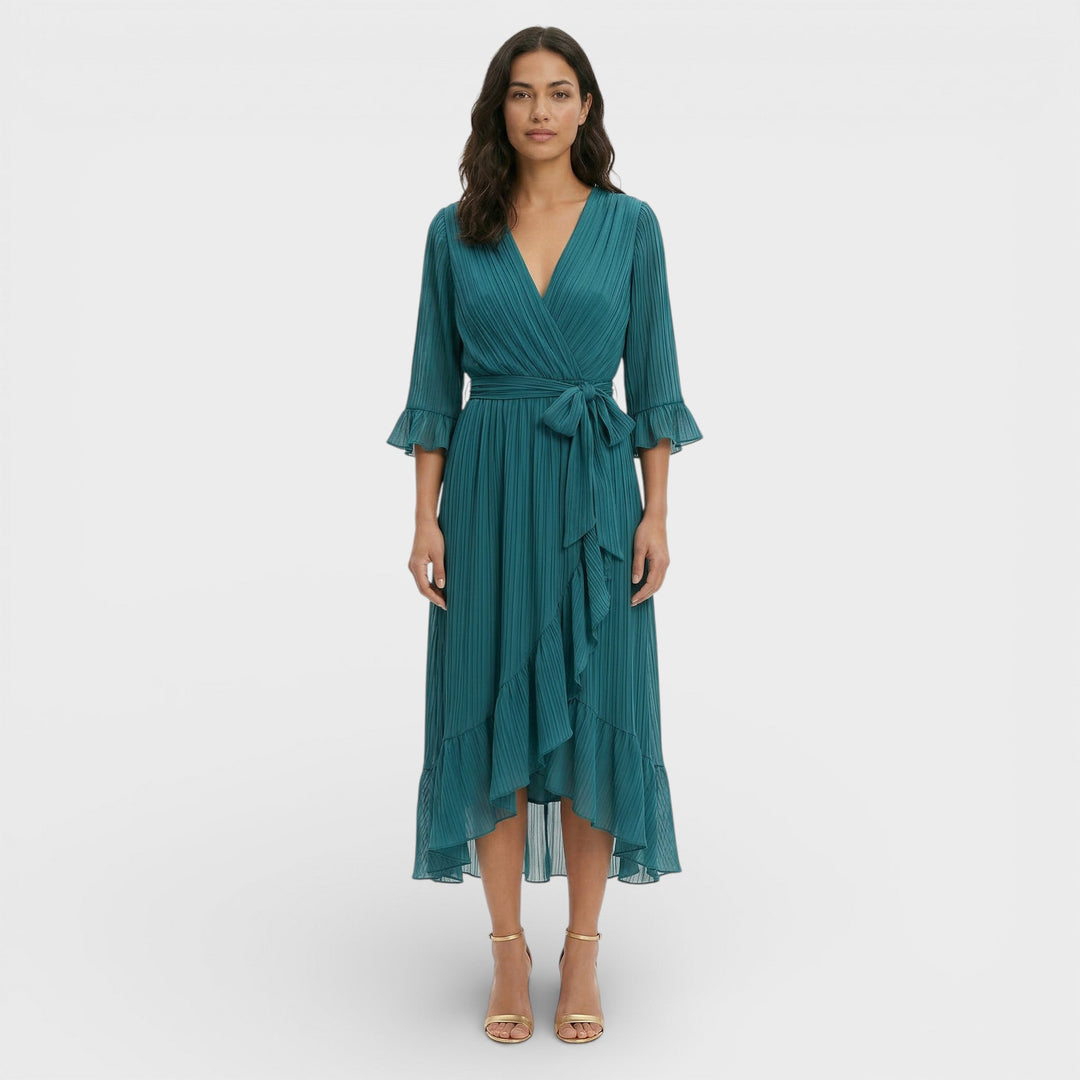 Robe Décolleté V Femme Élégante