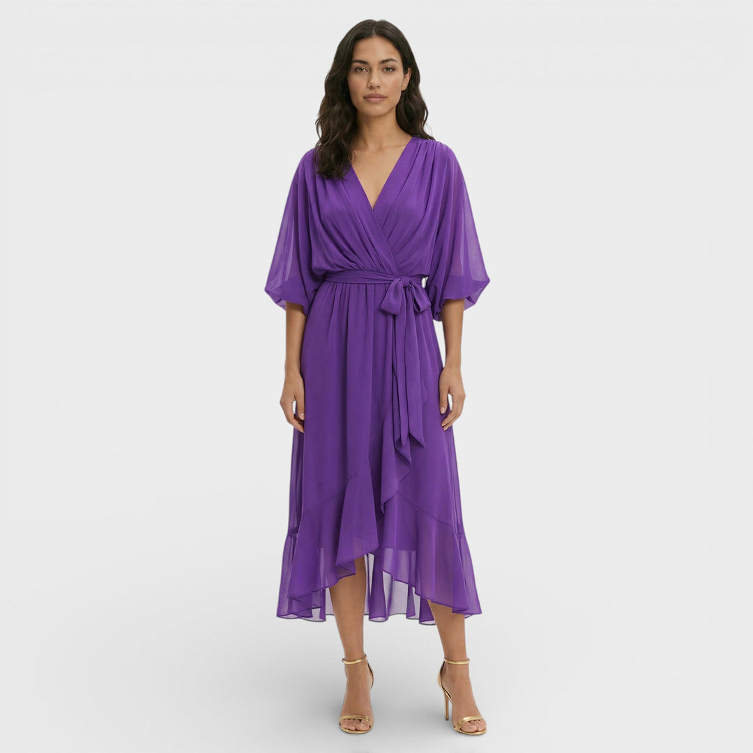 Robe Décolleté V Femme Élégante