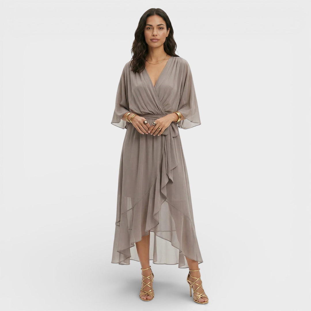 Robe Décolleté V Femme Élégante
