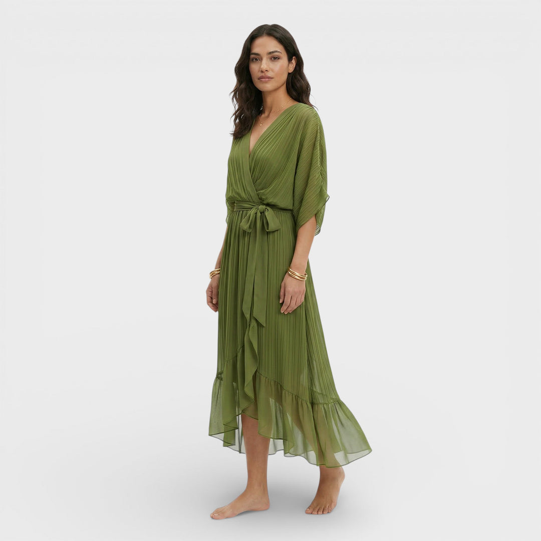 Robe Décolleté V Femme Élégante