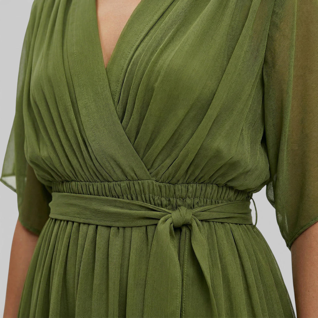 Robe Décolleté V Femme Élégante