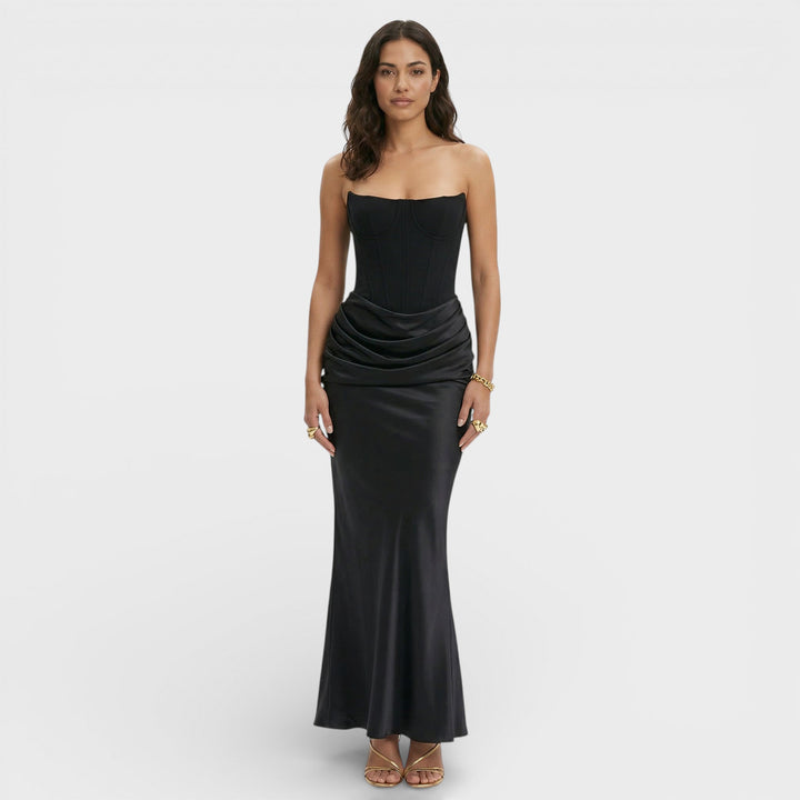 Robe Maxi Corset Strapless Femme