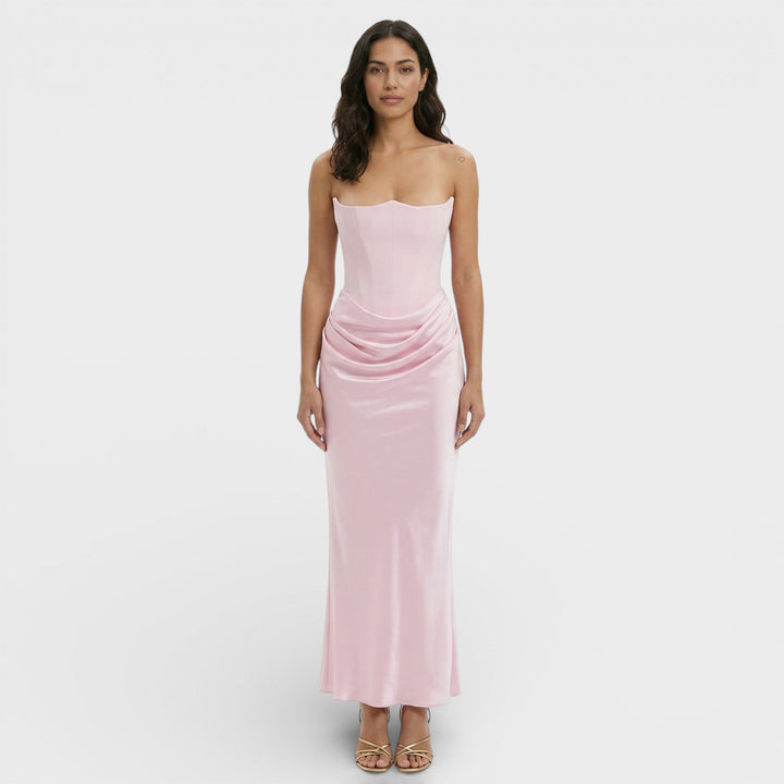 Robe Maxi Corset Strapless Femme