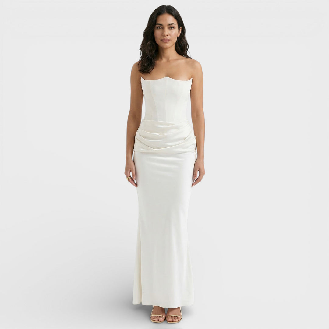 Robe Maxi Corset Strapless Femme
