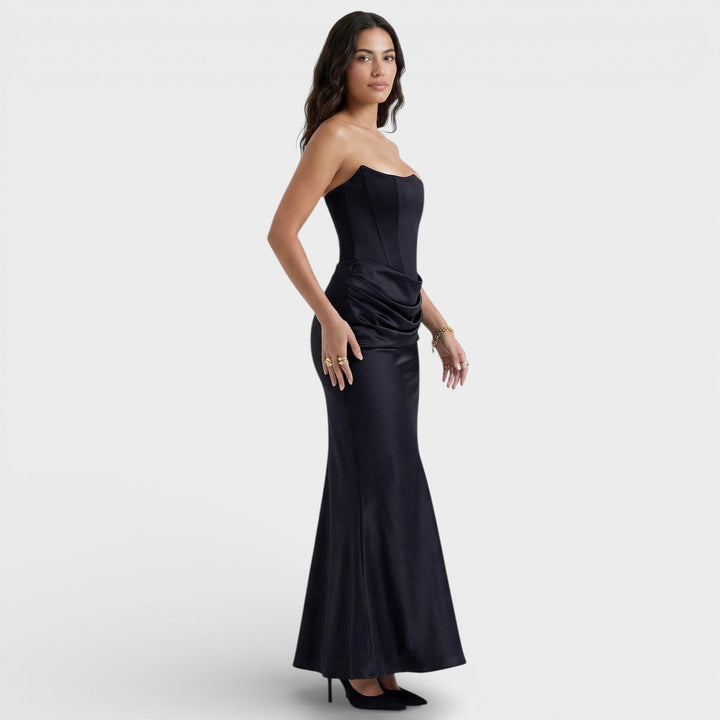 Robe Maxi Corset Strapless Femme