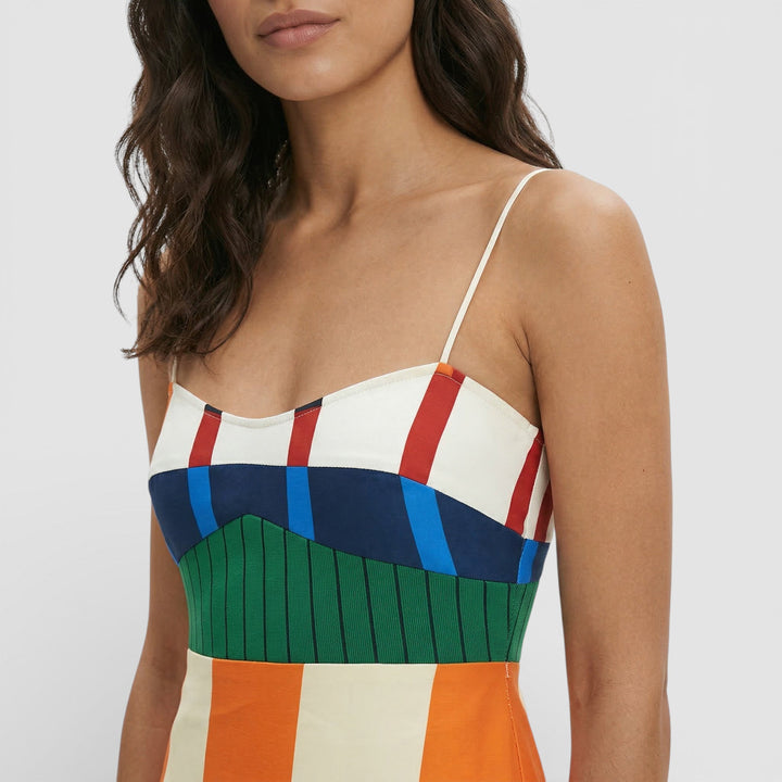 Robe Maxi Rayures Multicolore Femme