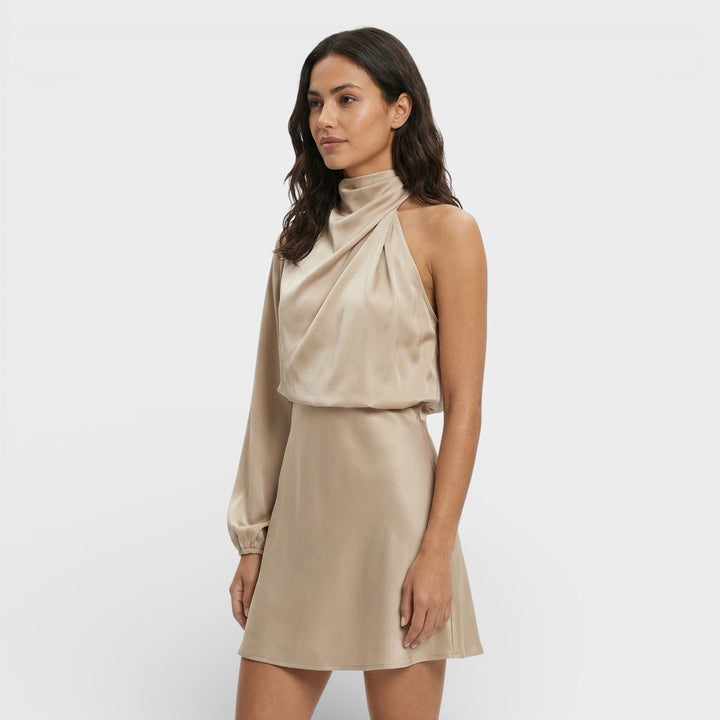 Robe Asymétrique Mini Satinée