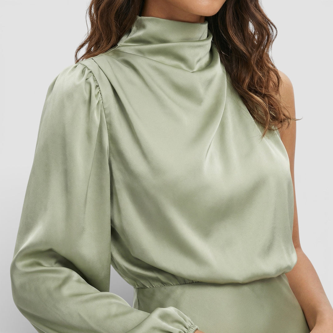 Robe Asymétrique Mini Satinée