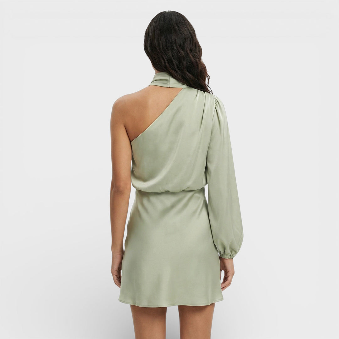 Robe Asymétrique Mini Satinée