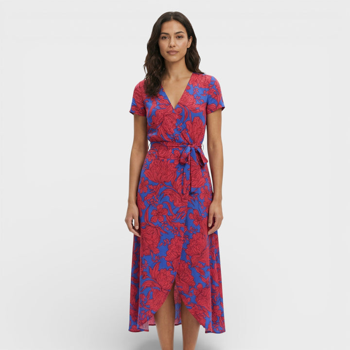 Robe Midi Croisée Florale Femme